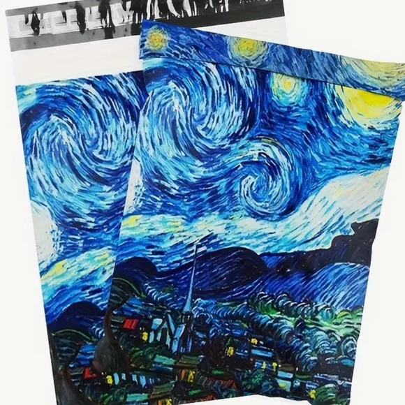 {15} NEW poly mailers beautiful starry night design. 10x13” - Picture 2 of 2